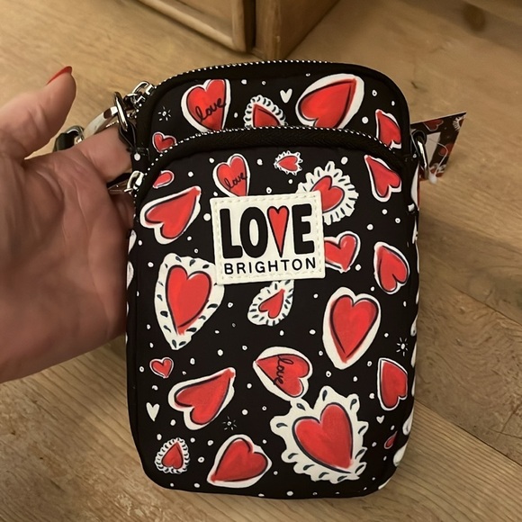 Brighton Utility Crossbody Bag “Hearts A Flutter” NWT - Picture 1 of 9